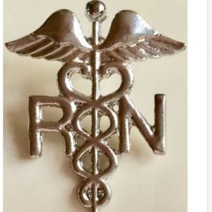 RN Caduceus Nursing Pin Brooch Graduation Gift